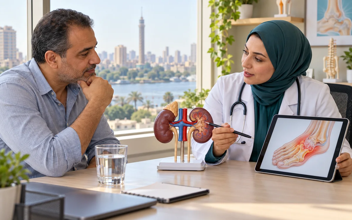 صورة توضيحية لموضوع: النقرس والكلى: إزاي تراجع النوبات والعلاج بأمان؟