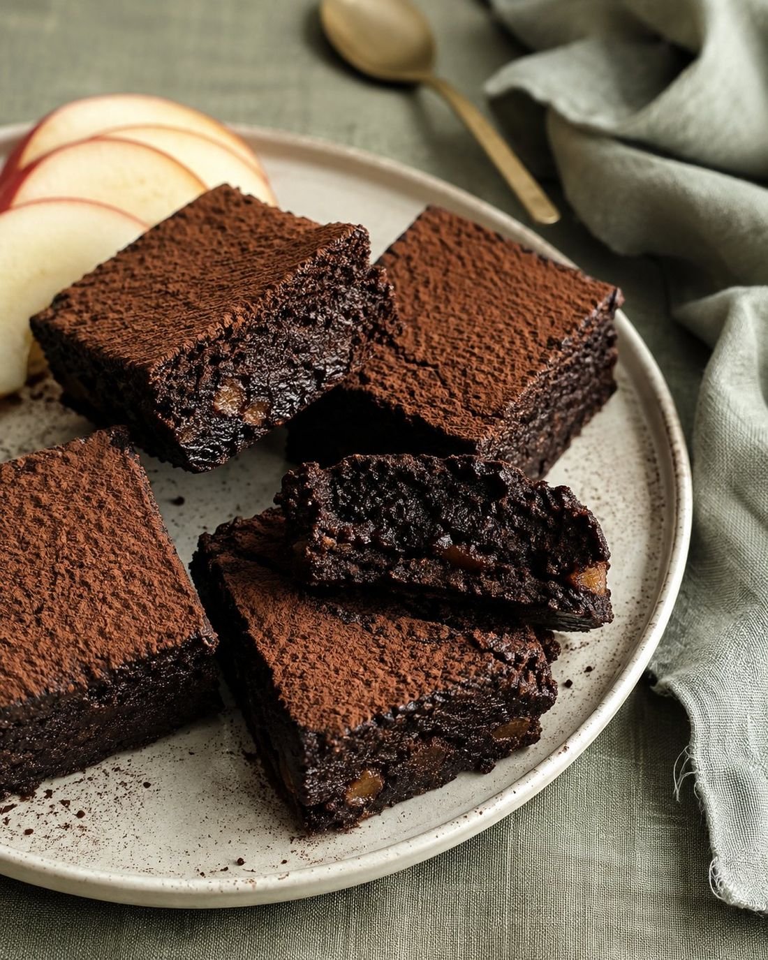 Healthy Apple Cocoa Brownie