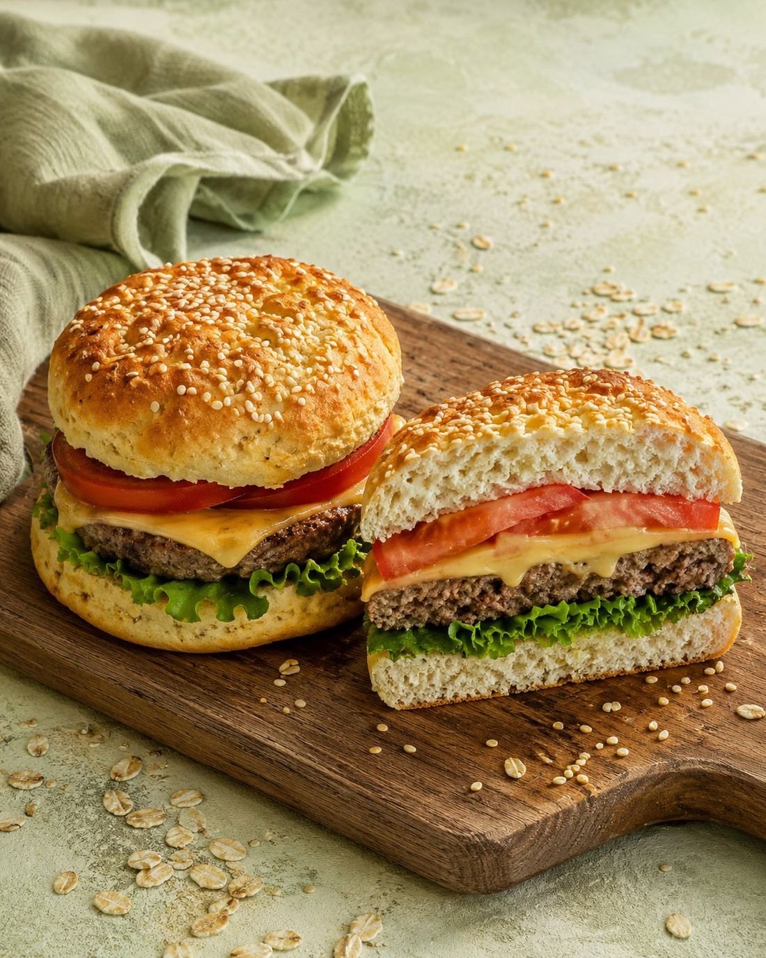 Cottage Cheese Burger Buns