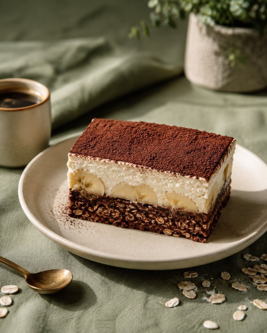Healthy Banana Oat Tiramisu