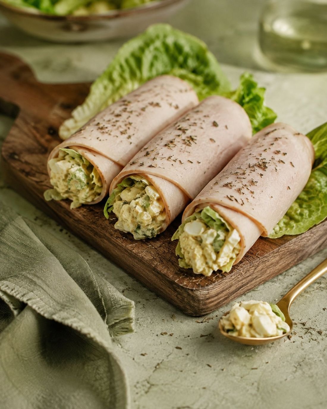 Turkey Rolls with Egg Salad