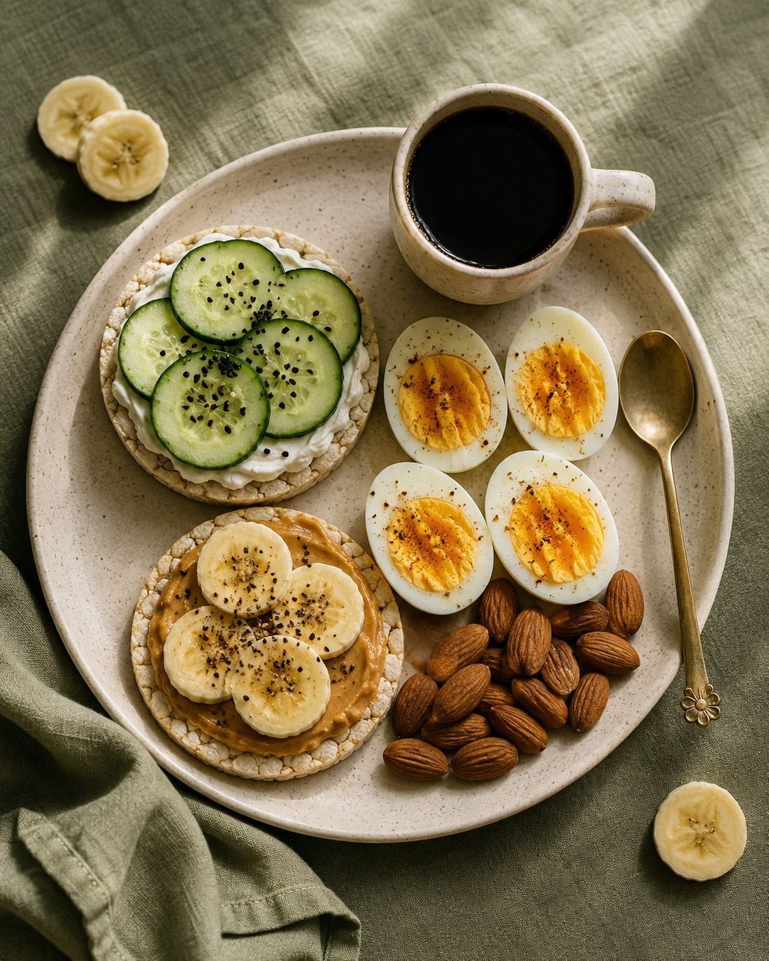 Egg Tray with Sweet and Savoury Rice Cakes