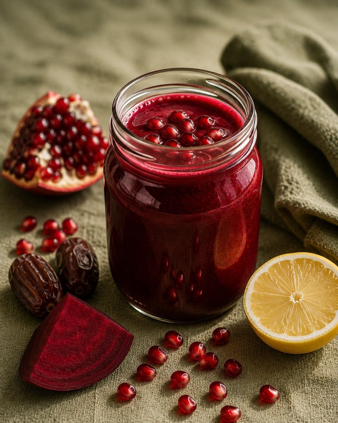Beetroot, Pomegranate and Date Juice