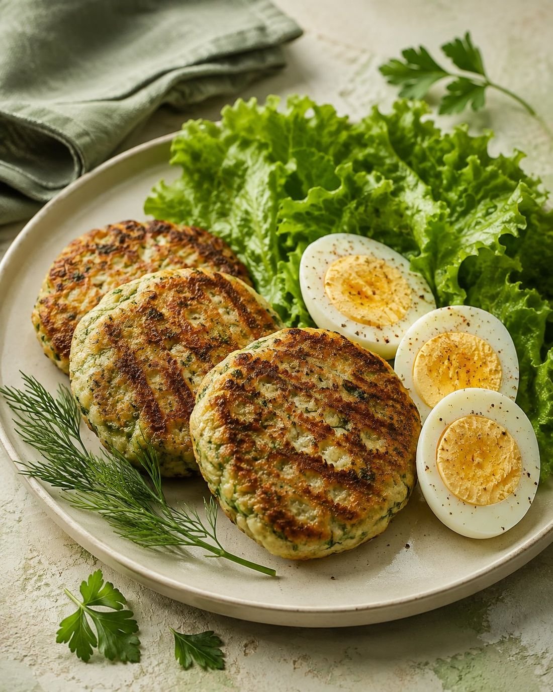 Grilled Potato and Herb Patties
