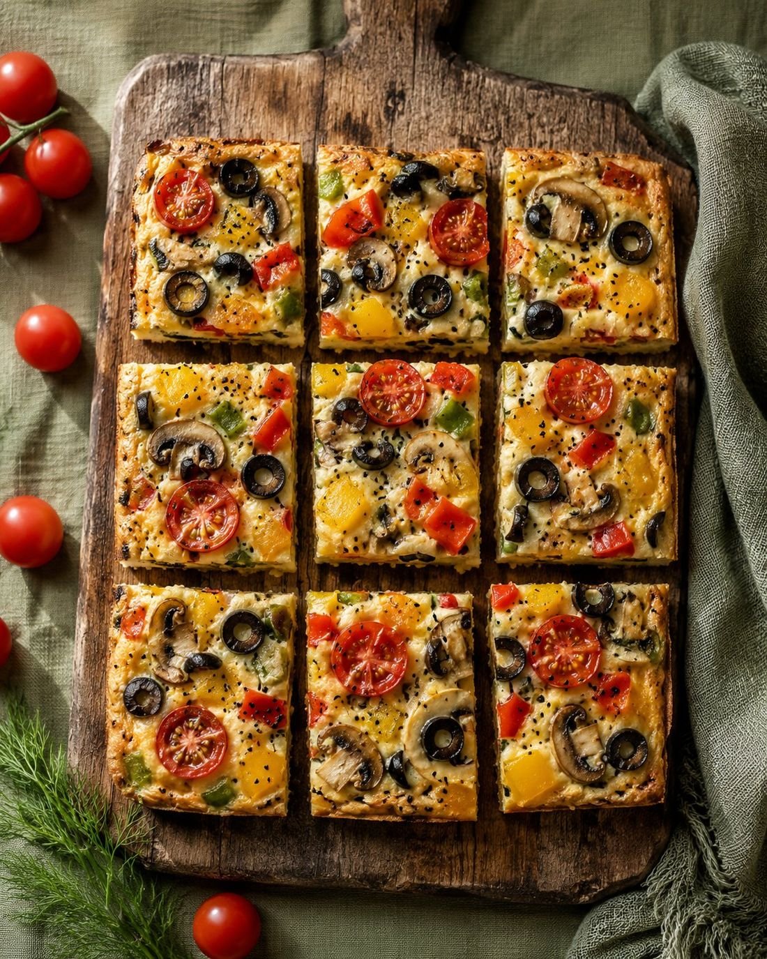 Savoury Pizza Breakfast Bake