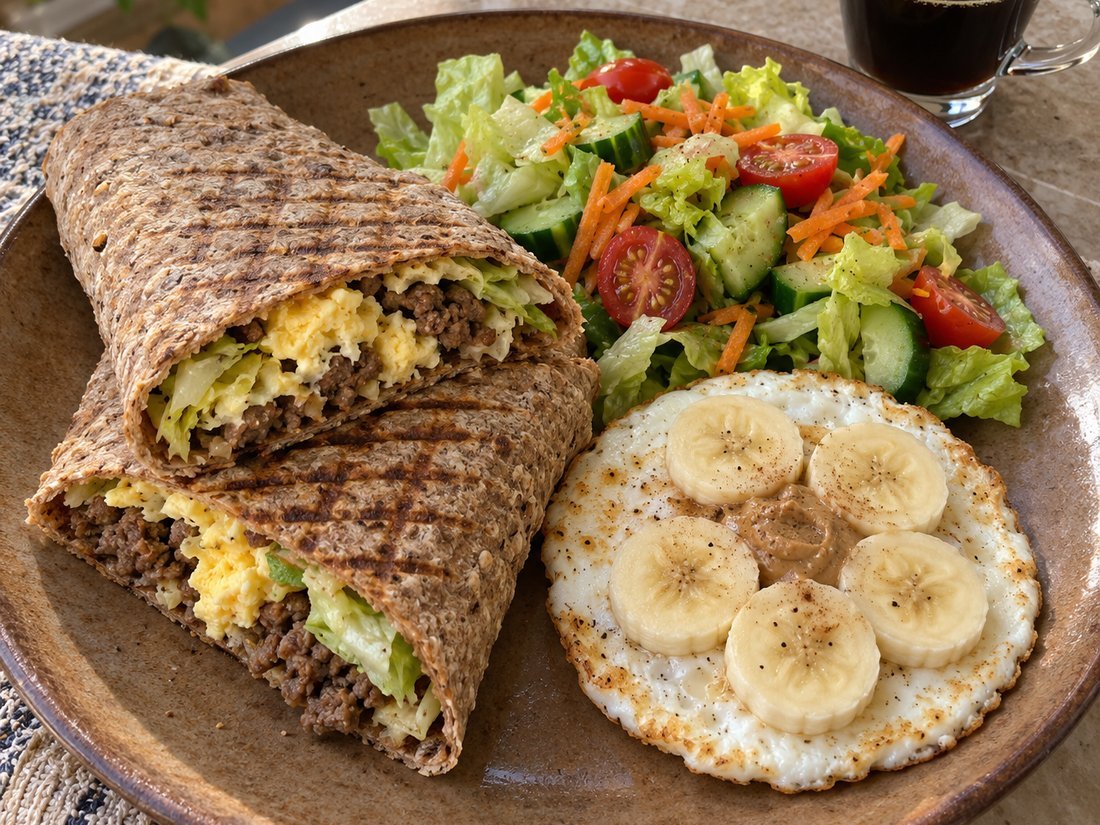Grilled Minced Meat and Egg Wrap