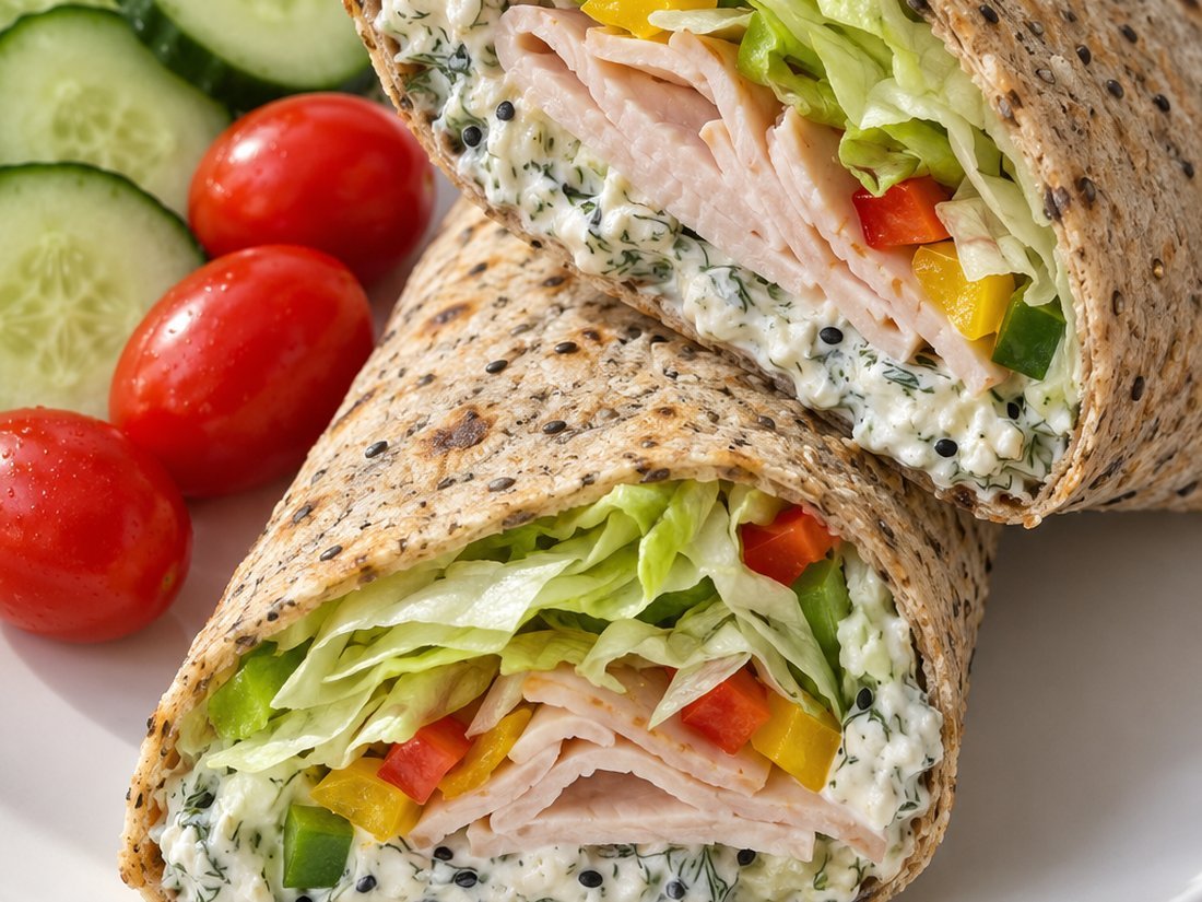Turkey Cottage Cheese Chia Bread Wrap